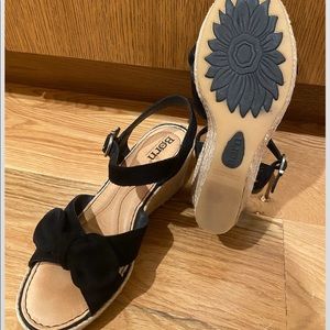 Once worn Born black heeled sandals